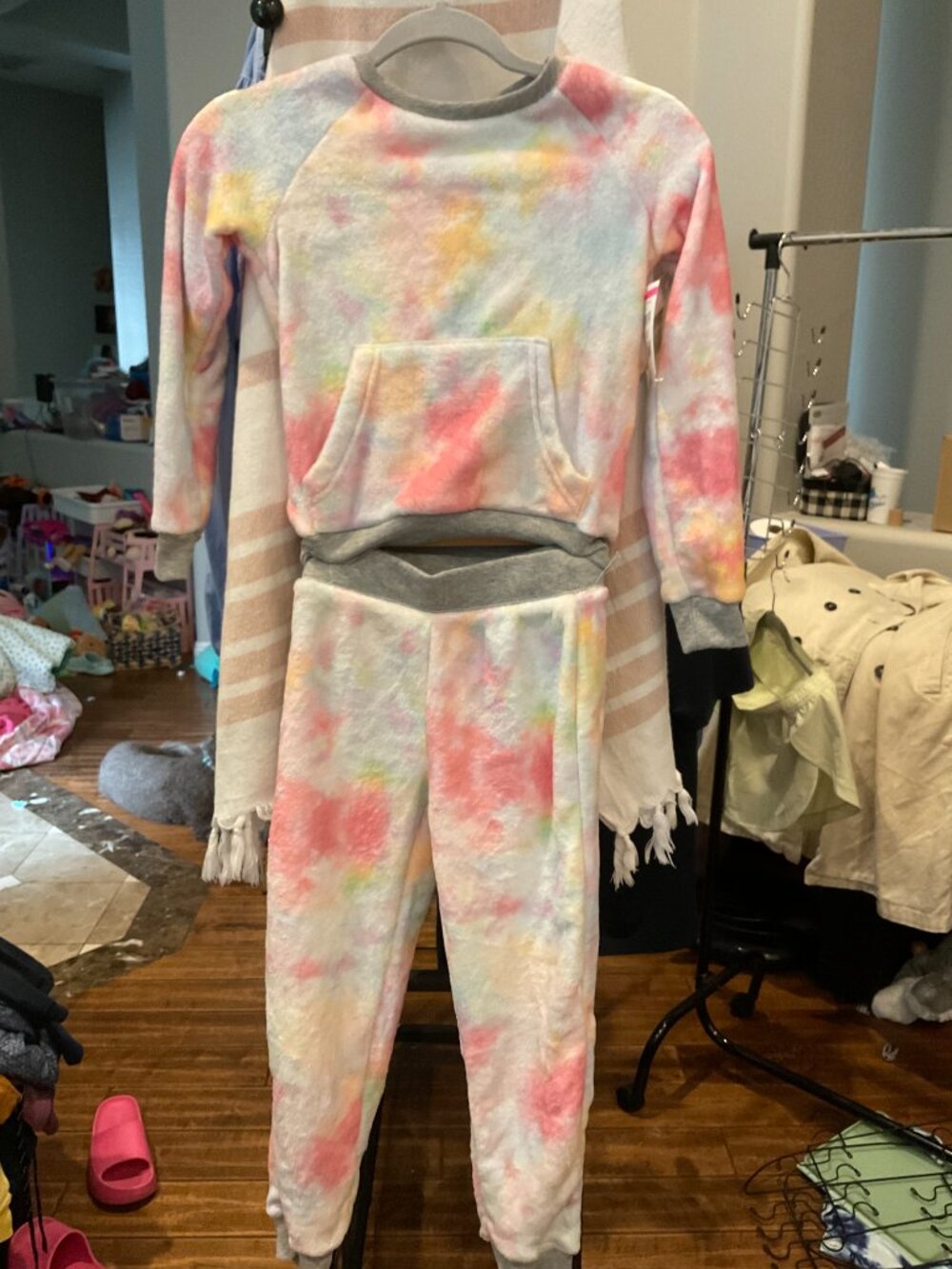 NWT P.J. Salvage Kids Tie-Dye Plush Lounge Set | Size S/8 | Girls